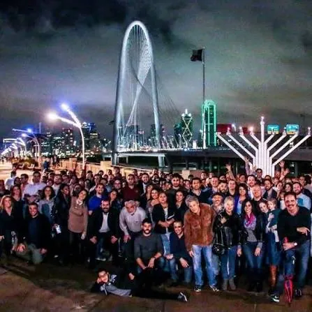 Chabad of Dallas community menorah lighting, an organization supported by Andrew Hillman