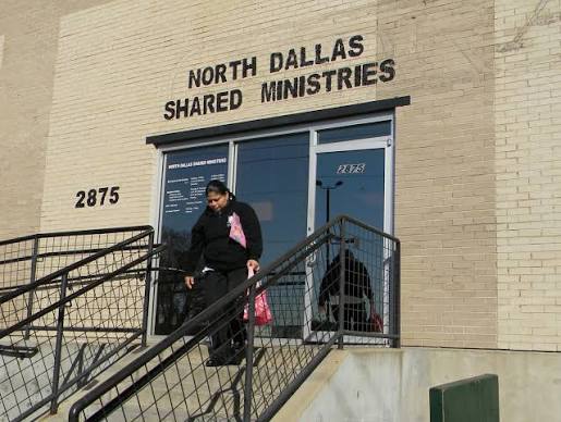 North Dallas Shared Ministries building entrance at 2875